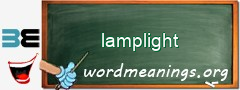 WordMeaning blackboard for lamplight